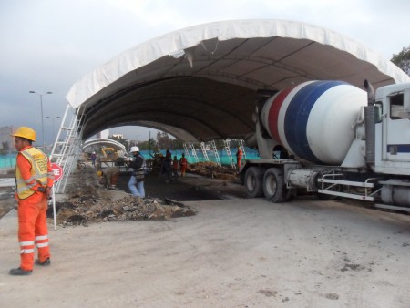 CARPA TIPO HANGAR ESPECIAL PARA VIAS FUNDICION DE CONCRETO