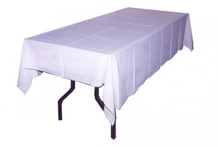 ALQUILER DE MESA RECTANGULAR CON MANTEL